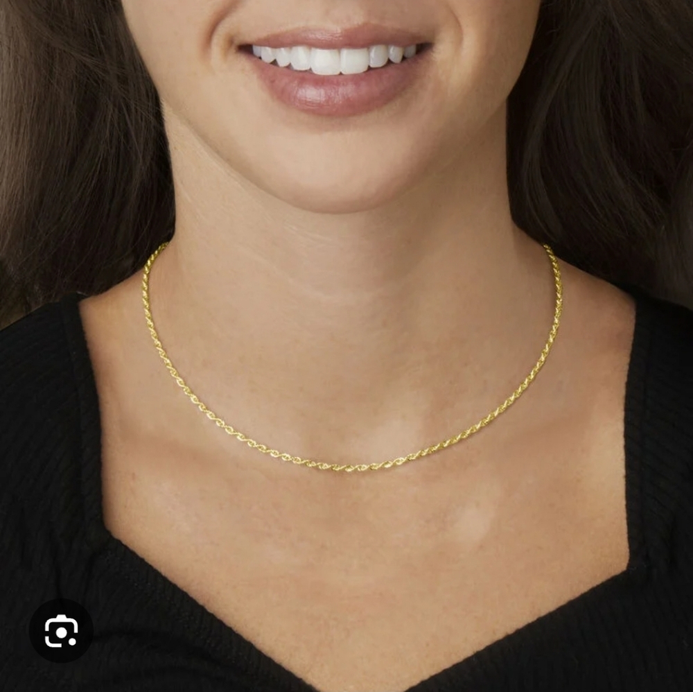 14k Solid 16 Inch Gold Rope Necklace New